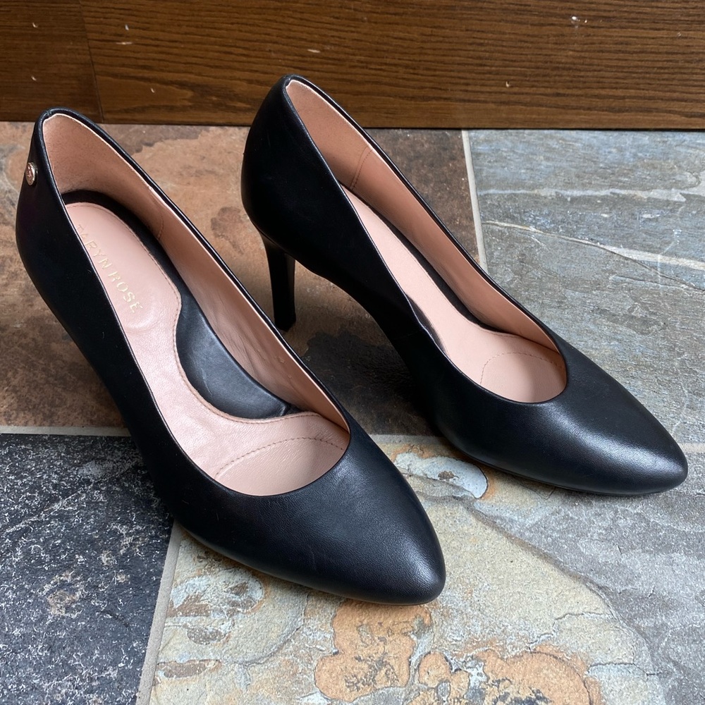 TARYN ROSE Womens Black Comfort Gabriela Pointed Toe Stiletto Pumps Shoes Size 7